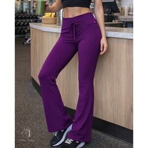 32 Degrees Women's Cool Ribbed Purple Leggings Side Pocket Small Clothing‎